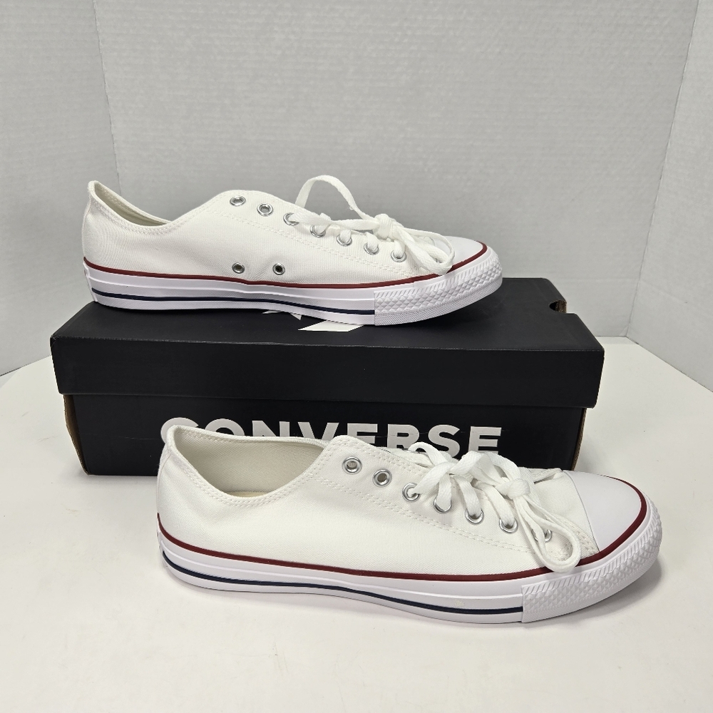 Converse Unisex Chuck Taylor All Star Low Top White Sneakers Men's 11 Women's 13